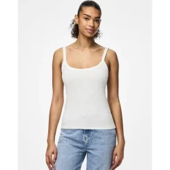 PIECES dame top PCMAY - Bright White