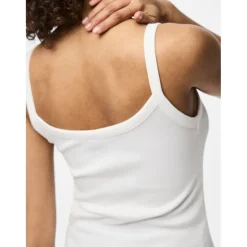 PIECES dame top PCMAY - Bright White