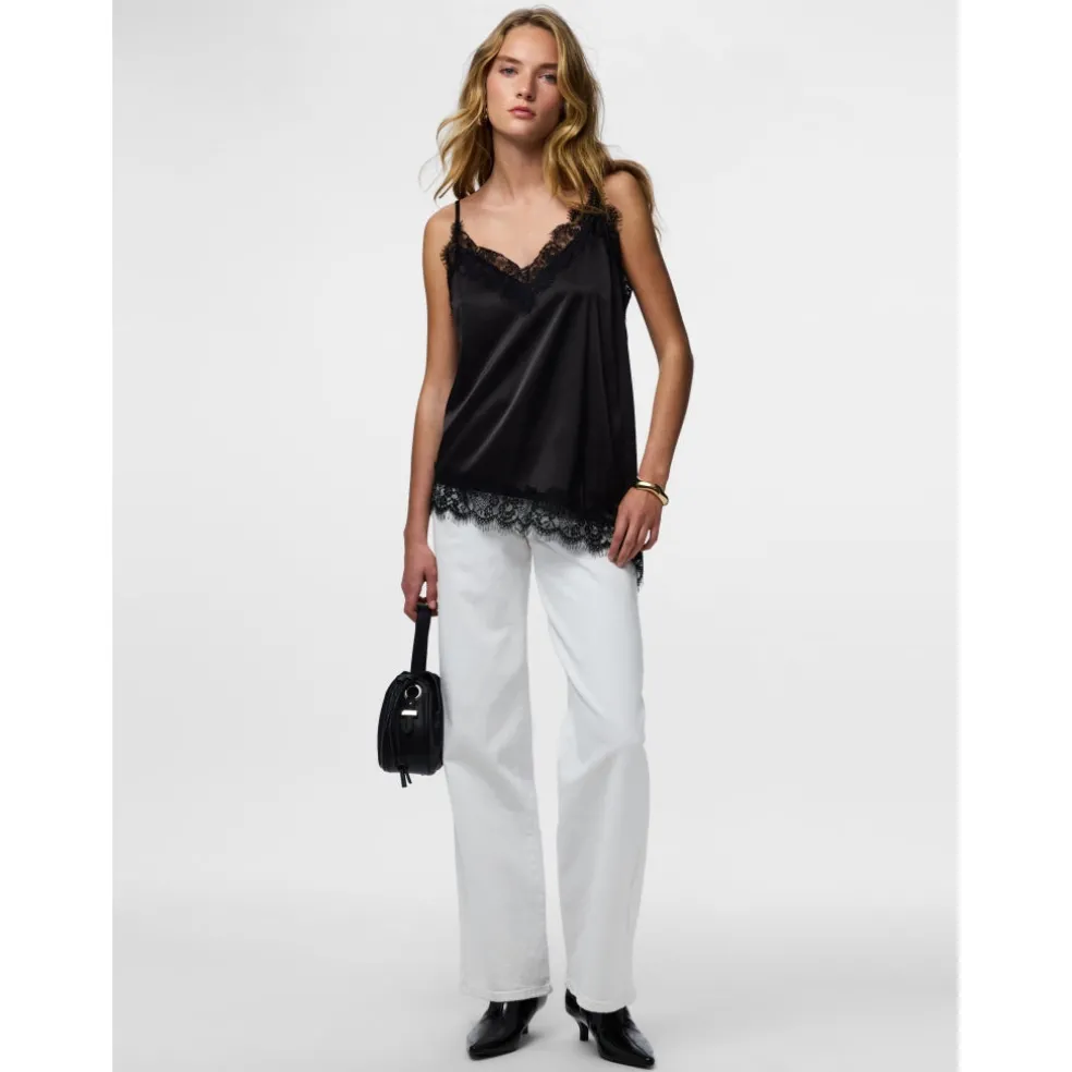 PIECES Dame Top PCNomi - Black