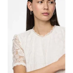 PIECES dame top PCOLLINE - Cloud Dancer