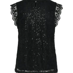 PIECES dame top PCOLLINE - Black