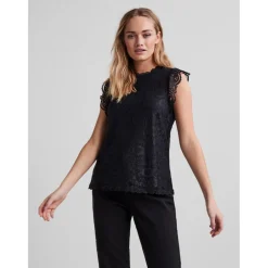 Pieces dame top PCOLLINE - Black