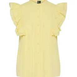 PIECES dame top PCSIKKA - pale banana