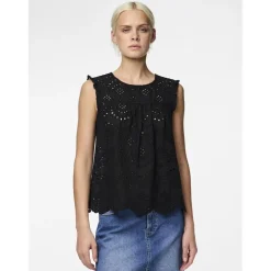 PIECES dame top PCVILDE - Black