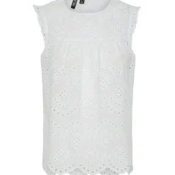 PIECES dame top PCVILDE - Bright White