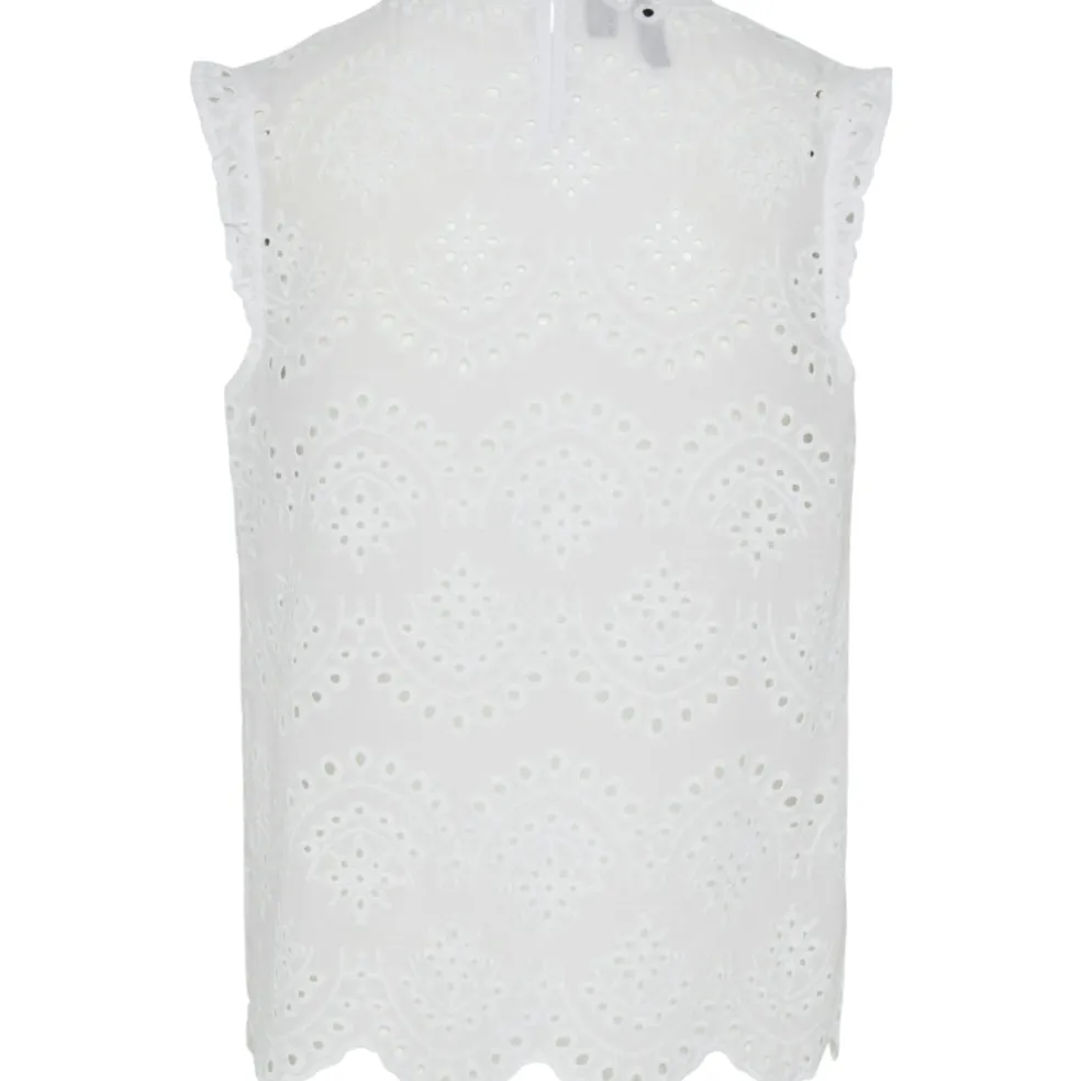 PIECES dame top PCVILDE - Bright White