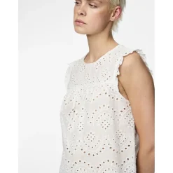PIECES dame top PCVILDE - Bright White