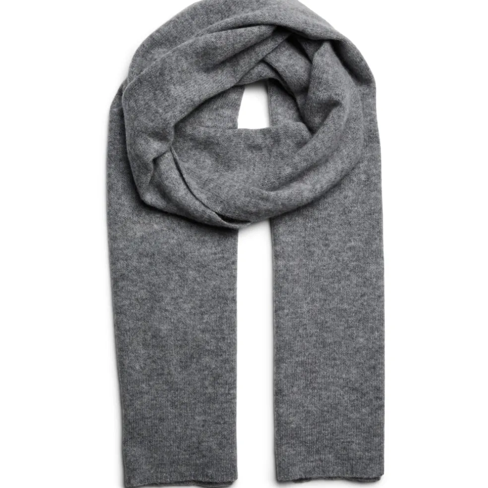 PIECES Dame Tørklæde PCJandry - Medium grey melange