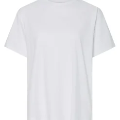 PIECES dame t-shirt PCALMA - Bright White BLACK EVENING ZIP