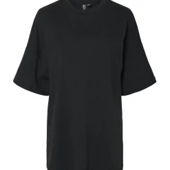 PIECES dame t-shirt PCAUNA - Black