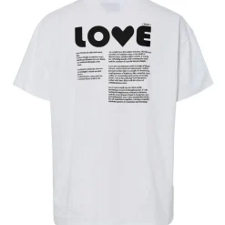PIECES DAME T-SHIRT PCJINDLE - Bright White Black Love
