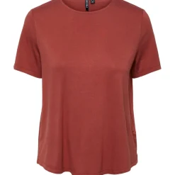 PIECES dame t-shirt PCMIKELA - Marsala
