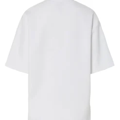 PIECES DAME T-SHIRT PCMUNA - Bright White Black Embroidery