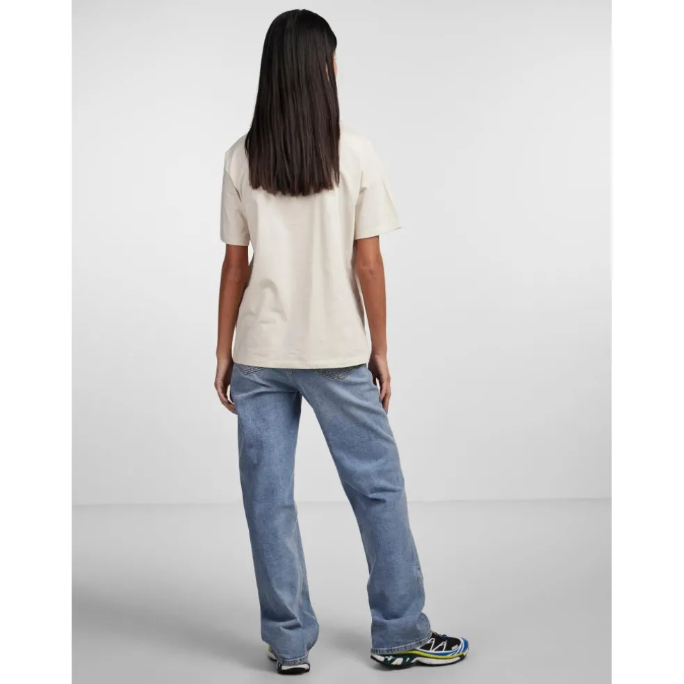 PIECES dame t-shirt PCRIA - Birch