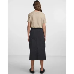 PIECES dame t-shirt PCRIA - Silver Mink