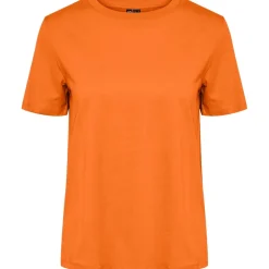 PIECES dame t-shirt PCRIA - Persimmon Orange