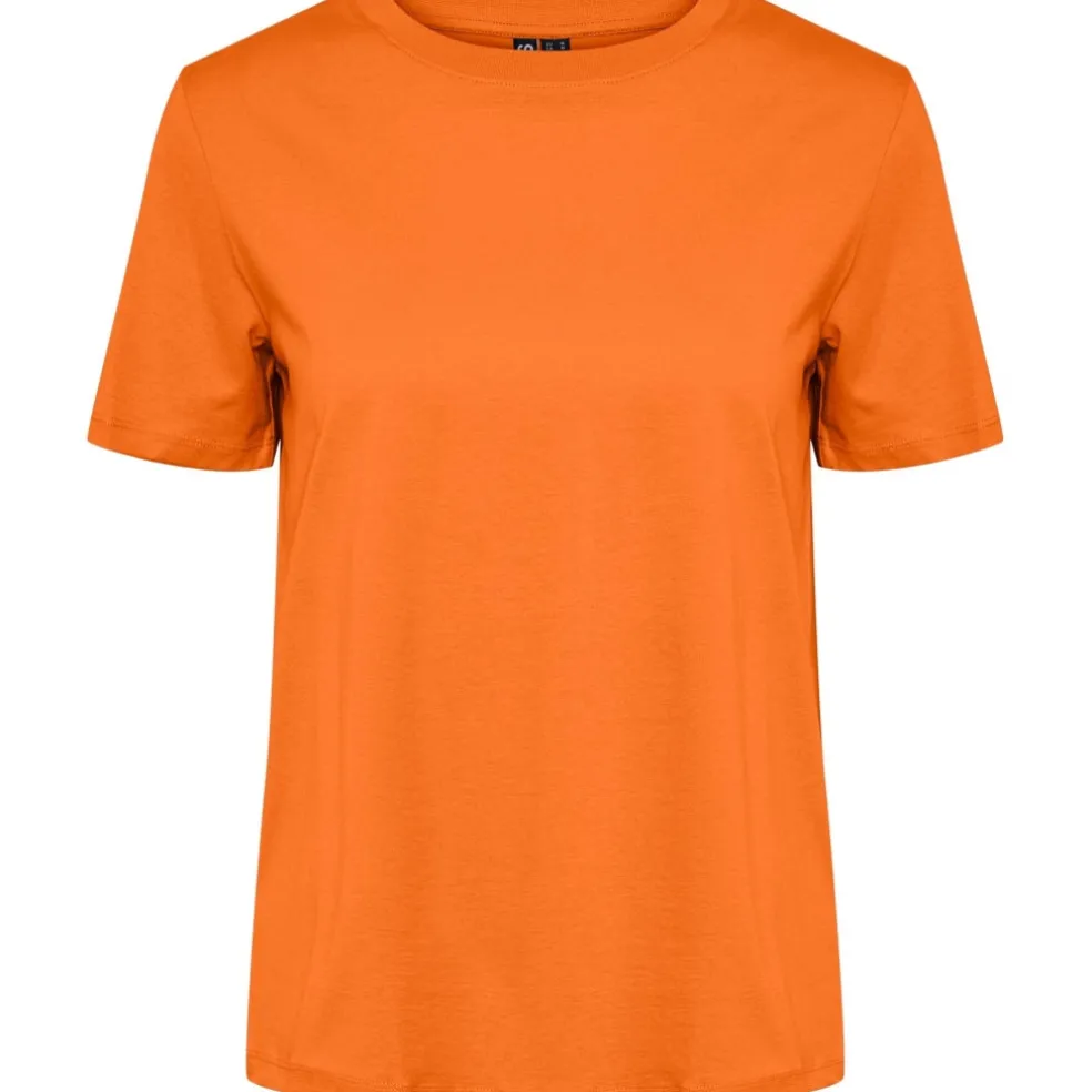 PIECES dame t-shirt PCRIA - Persimmon Orange