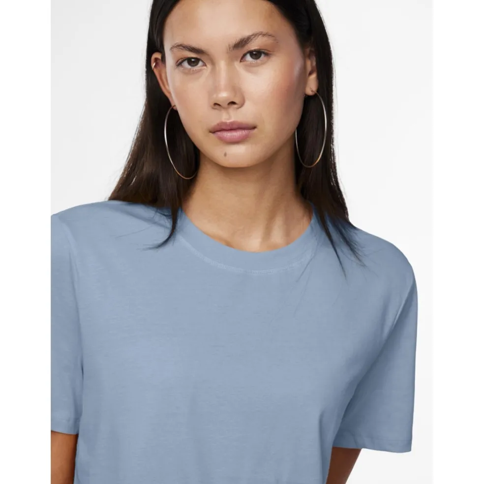 PIECES dame t-shirt PCRIA - Faded denim