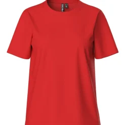 PIECES dame t-shirt PCRIA - Poppy Red