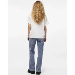 Pieces dame t-shirt PCSKYLAR - Bright White