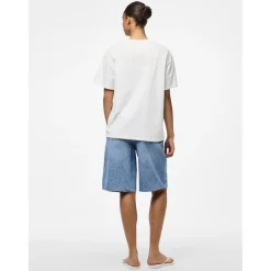 PIECES dame t-shirt PCTHEA - Bright White LIMONI