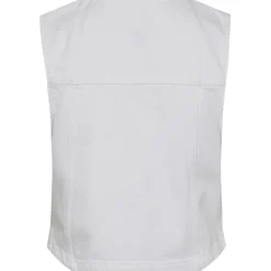PIECES dame vest PCANNICA - Bright White