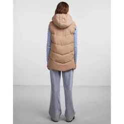 PIECES dame vest PCJAMILLA - Silver Mink