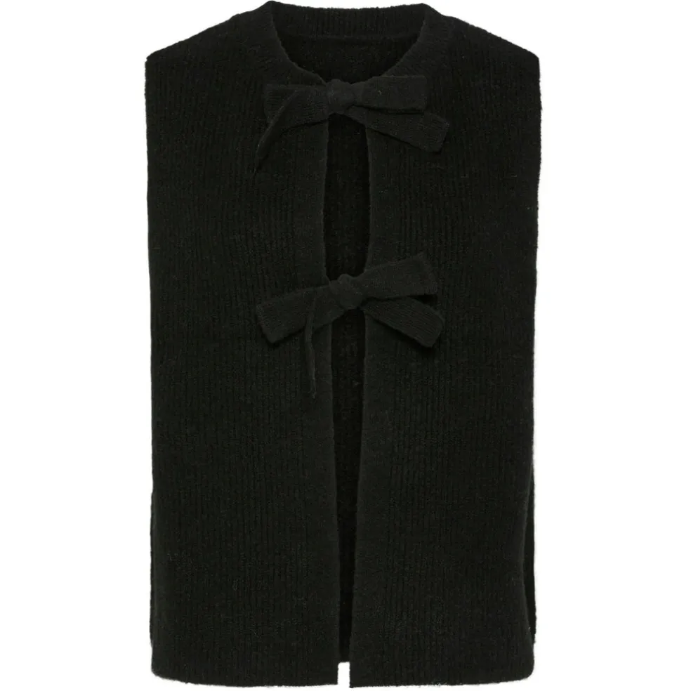 PIECES dame vest PCSILLY - Black