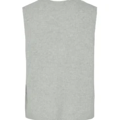 PIECES dame vest PCSILLY - Light Grey Melange