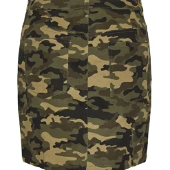 PIECES X DITTE ESTRUP X CILLE FJORD PCJESSICA SHORT SKIRT - Burnt Olive Camouflage Print