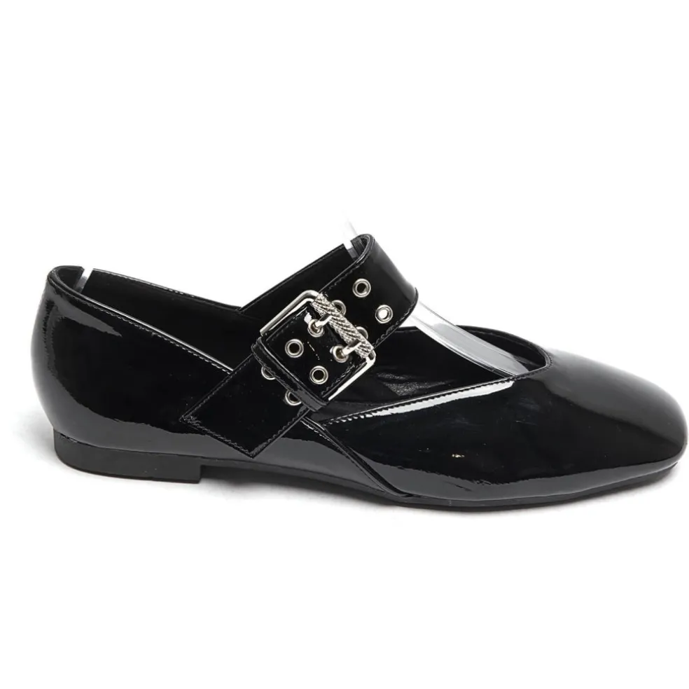 Sandrine dame ballerina sko 6689 - Black