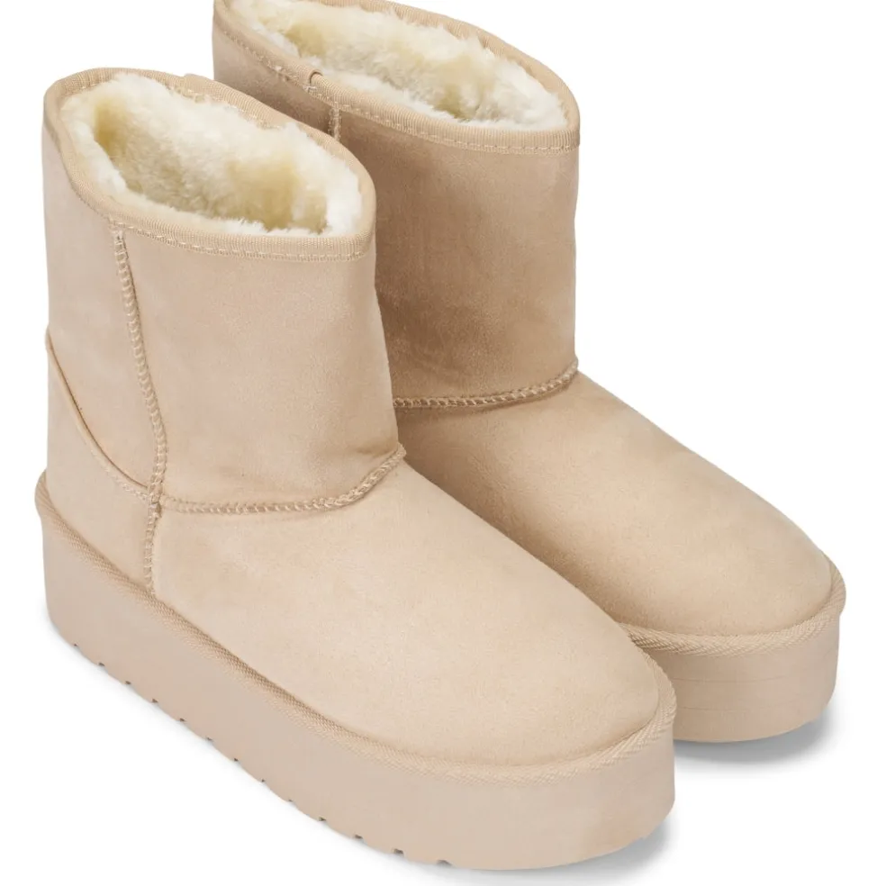 Tulle dame bamsestøvler 6432 - Beige