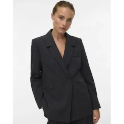 Vero Moda Dame Blazer VMBESTIE - Dark grey melange