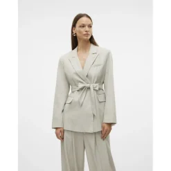 VERO MODA dame blazer VMOMARI - Light Grey Melange