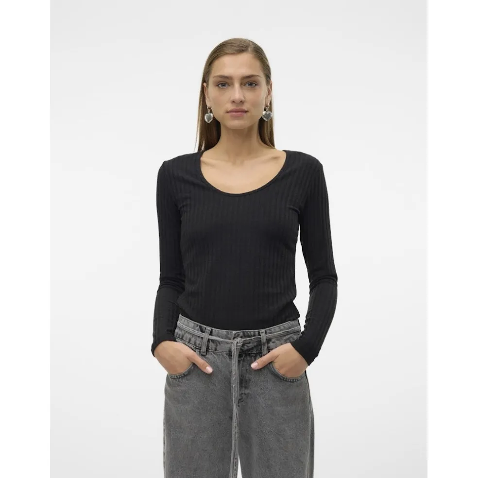 VERO MODA dame bluse VMBRITT - Black