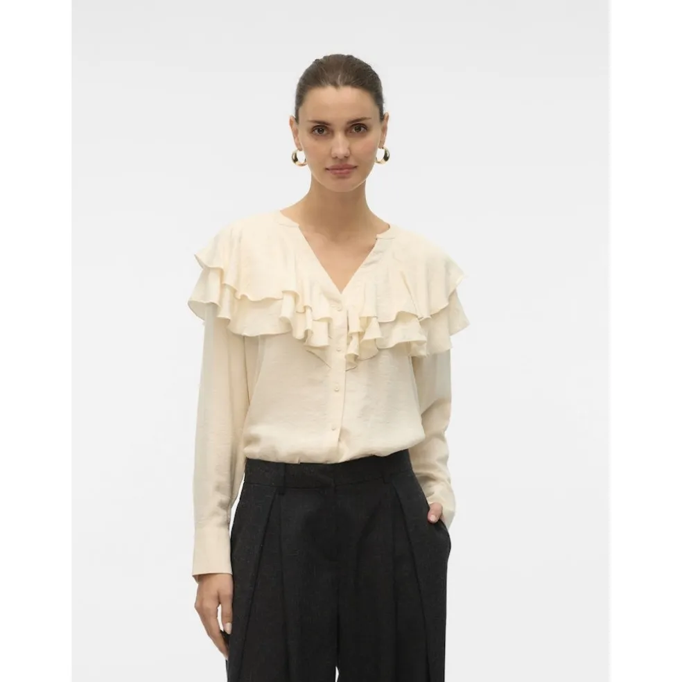 Vero Moda dame bluse VMLIZZI - Birch