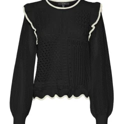 VERO MODA dame bluse VMMADELYN - Black W. BIRCH
