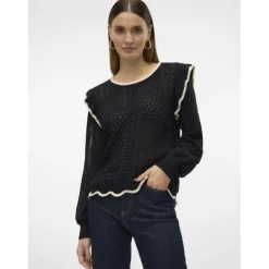 VERO MODA dame bluse VMMADELYN - Black W. BIRCH