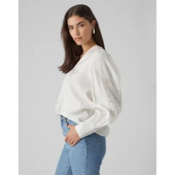 VERO MODA dame bluse VMSANI - Snow white