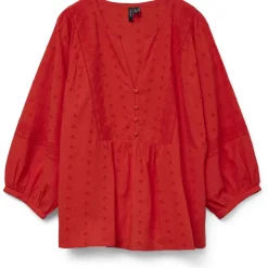 VERO MODA DAME BLUSE VMSOFIE - Fiery Red
