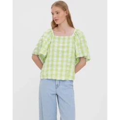 Vero Moda dame bluse VMSODY - Shadow Lime Snow White