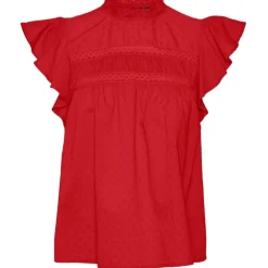 VERO MODA dame bluse VMTRINE - High risk red