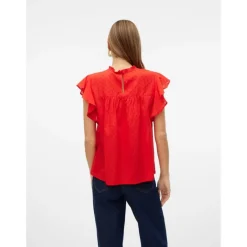 VERO MODA dame bluse VMTRINE - High risk red