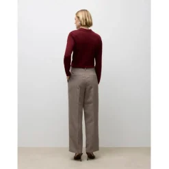 VERO MODA DAME BUKSER AWSIMMA - Beaver Fur Black and Root Beer