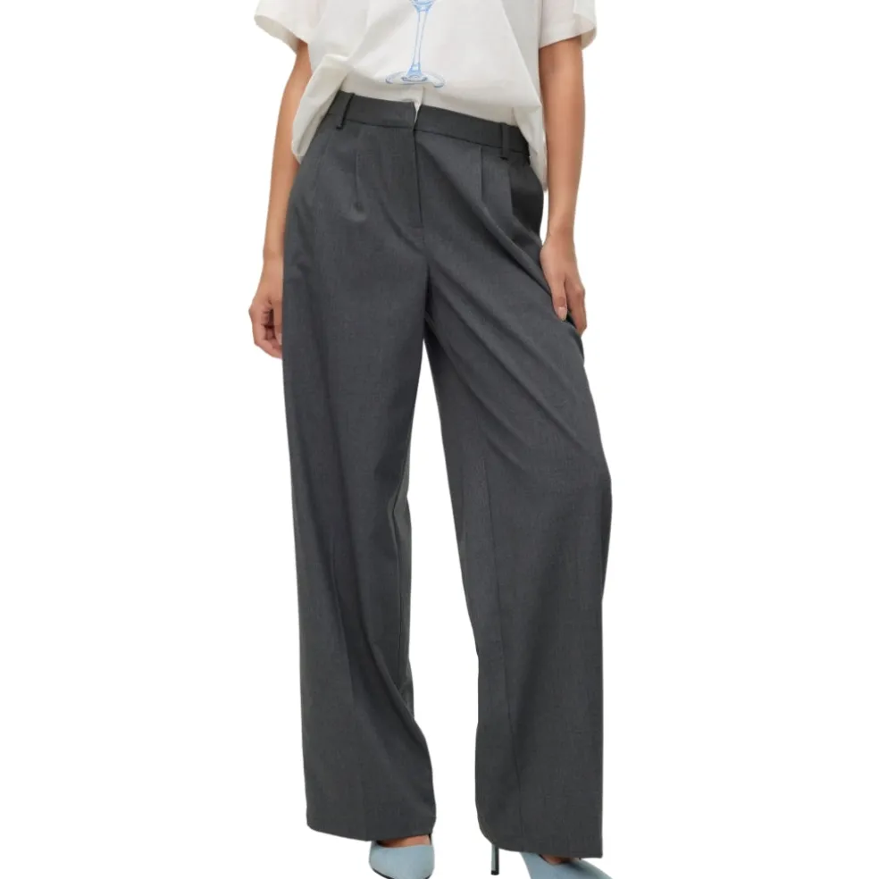 VERO MODA dame bukser VMMADJA - Dark grey melange