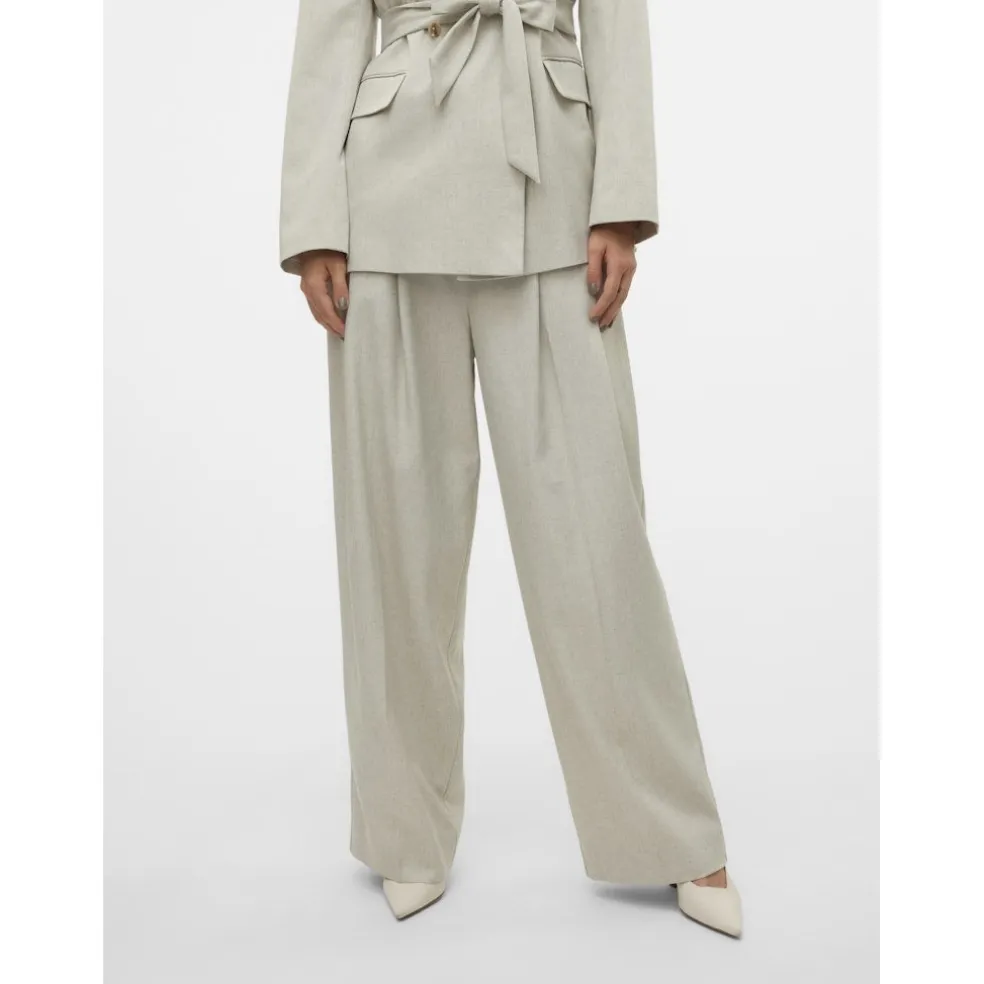 VERO MODA dame bukser VMOMARI - Light Grey Melange