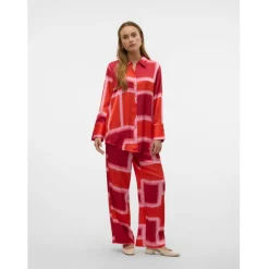 VERO MODA dame bukser VMREBA - Fiery Red Silba
