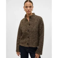 VERO MODA dame cardigan VMHAYLI - Silver Mink BLACK