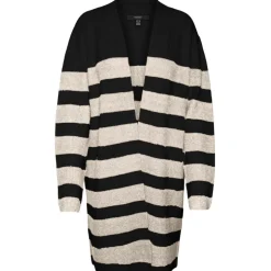 VERO MODA dame cardigan VMPHILINE - Black W. BIRCH MELANGE