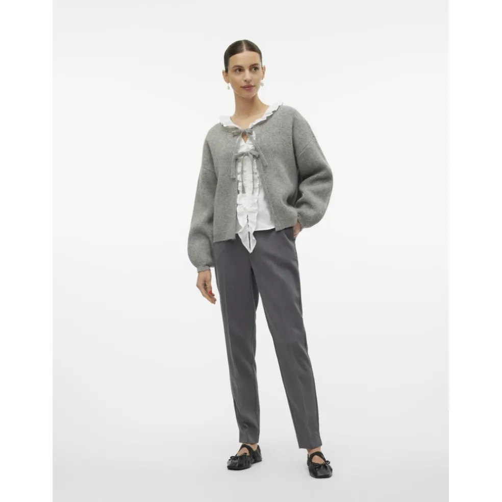 VERO MODA dame cardigan VMBOW - Medium grey melange